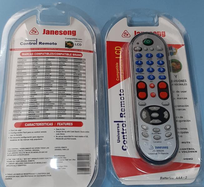 CONTROL TV / LCD UNIVERSAL JANESSONG  JS-3002A / 7506501132019/ CLED-32C13