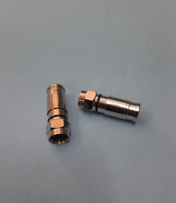 FITTING PRESION  RG 6 METAL l F-77