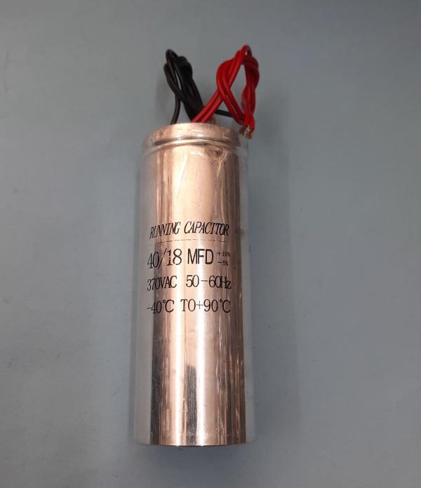 CAPACITOR PARA LAVADORA 2 TANQUES DOBLE 40/18 UF-  R/LAVADO  - N/SECADO