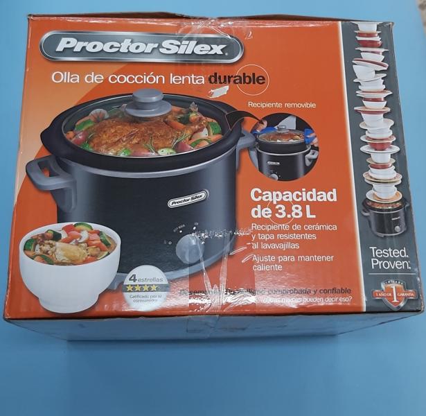 OLLA COCIMIENTO LENTO 4 LITRO PROCTOR SILEX  33043 NEGRA