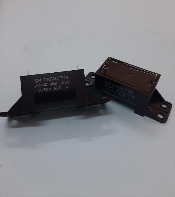 CAPACITOR LG 45 UF  -+ 5%  CUADRADO 50/60HZ 250VAC NEGRO
