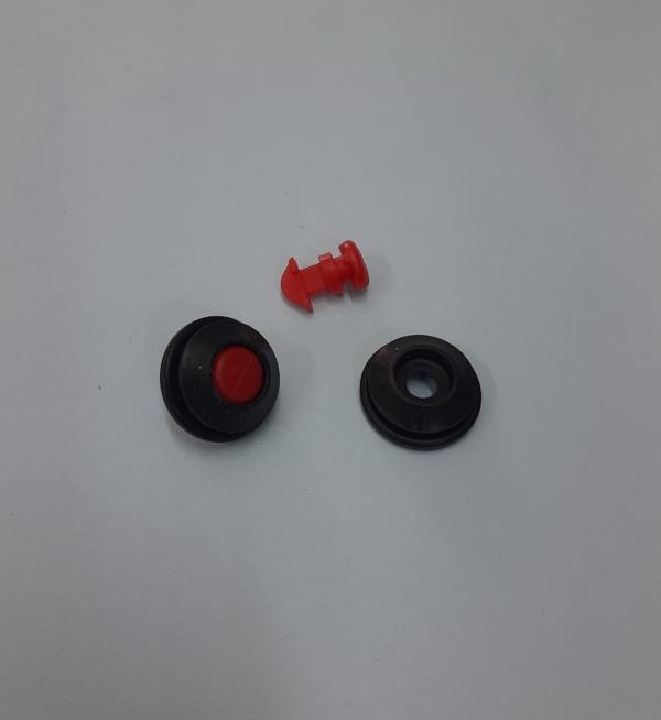 FUSIBLE TAPA MEDIANO  HULE PENEDO / PANEX NEGRO-ROJO