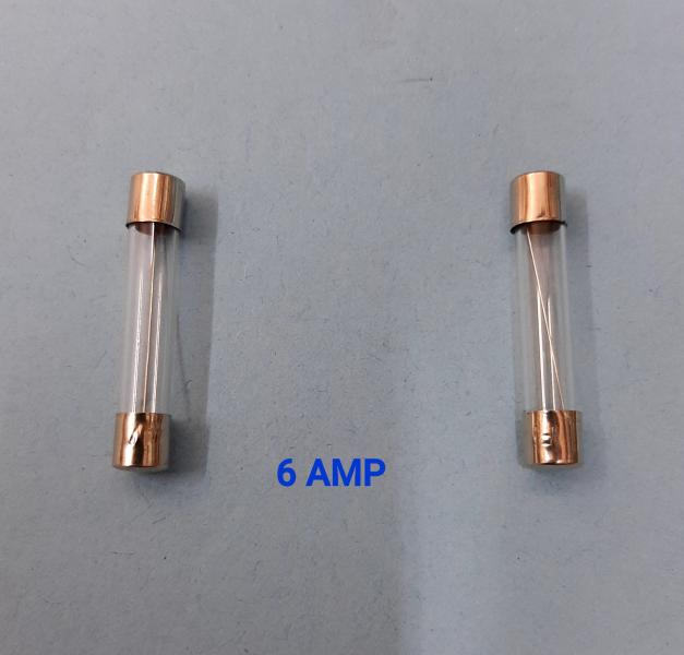 FUSIBLE VIDRIO AMERICANO 6 AMP 1090322