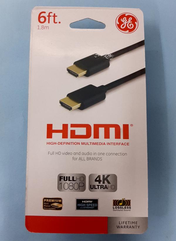 CABLE  HDMI a HDMI GE  6FT ( 1.80 MTS ) Full HD / 4K / 33574