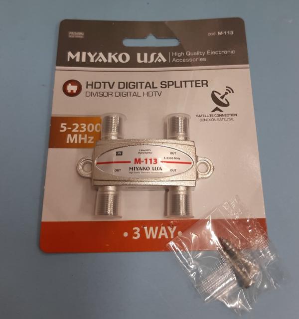 DISTRIBUIDOR COAXIAL 3 VIAS 2300 MHz   M-113 / 1010228