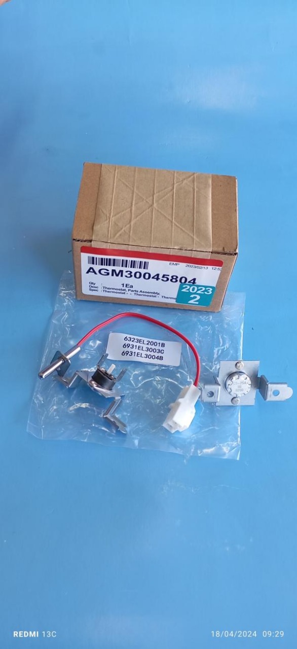 KIT TERMOSTATO SECADORA LG AGM30045804 ORIGINAL CAJA