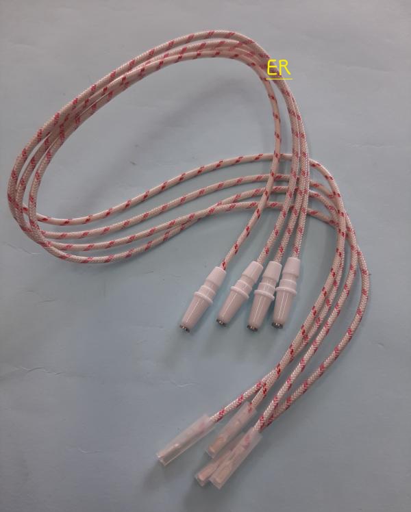 JUEGO CHISPA COCINA 4 PCS 550MM  250C CABLE  BLANCO - ROJO