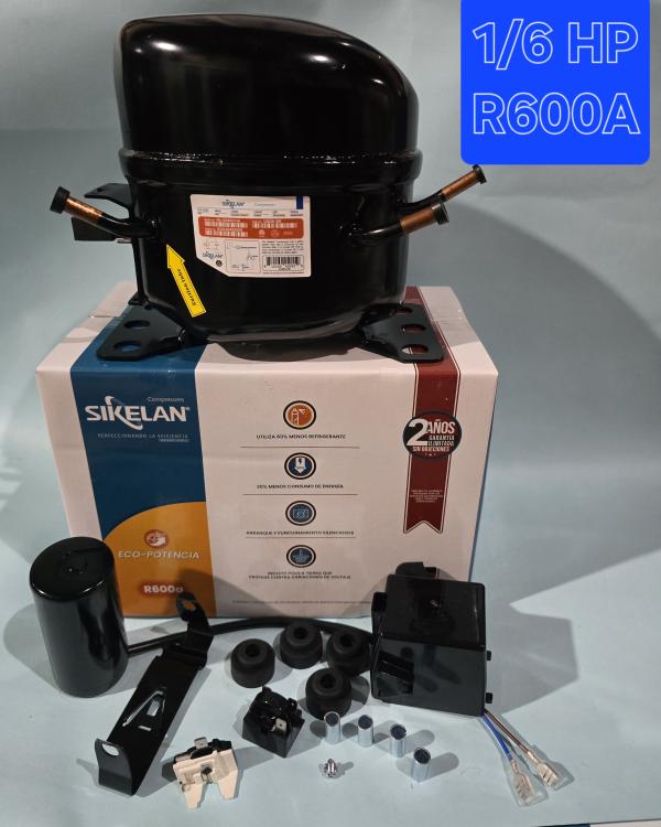 COMPRESOR 1/6 HP EN BAJA SIKELAN REFRIGERANTE R600A