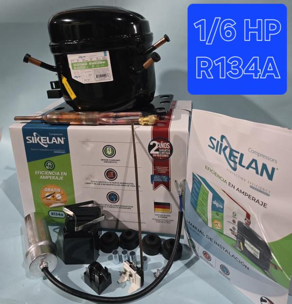 COMPRESOR 1/6 HP EN BAJA SIKELAN REFRIGERANTE 134A