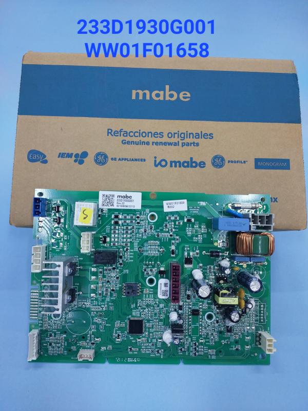 TARJETA LAVADORA AUTOMATICA MABE 19 KG KRAKEN 233D1930G001 / WW01F01658 / 	LME79114VBAB00