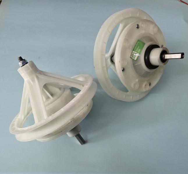 TRANSMISION LAVADORA 2 TANQUES FRIGIDAIRE CUADRO POLEA GRANDE ETIQUETA VERDE ORIGINAL