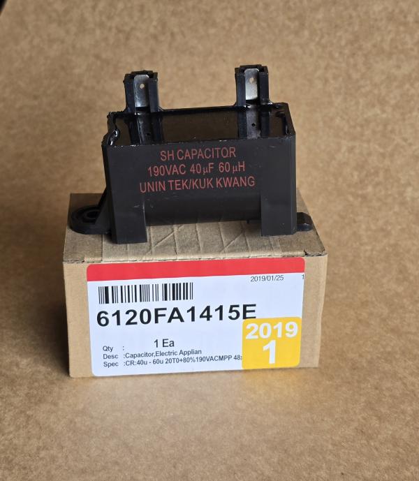 CAPACITOR LAV. LG AUTOMATICA 40 uF 6120FA1415E ORIGINAL