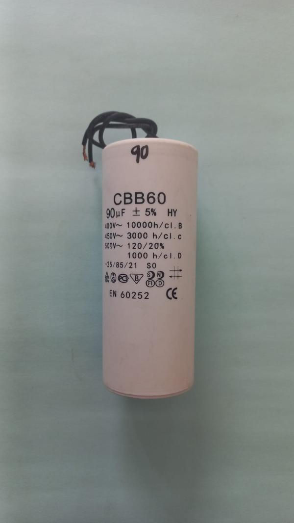 CAPACITOR ARRANQUE 90 UF DOS CABLES