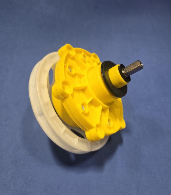 TRANSMISION LAVADORA FRIGIDAIRE 2 TANQUESN CUADRO TIPO FLOR AMARILLA