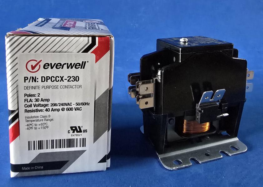 CONTACTOR 2 POLOS 30 AMP 240V EVERWELL DPCCX-230