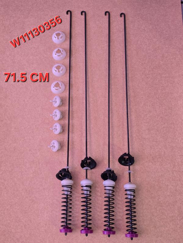 JUEGO SUSPENSION LAVADORA WHIRLPOOL W11130356 / W10594084 71.5 CM ORIGINAL TAPON ROSADO