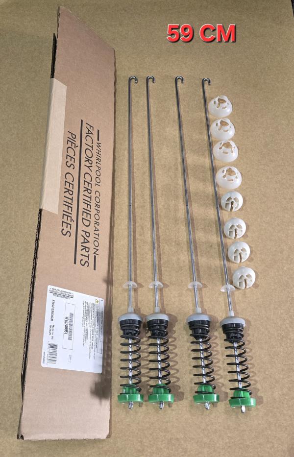 JUEGO SUSPENSION LAVADORA AUTOMATICA WHIRLPOOL 59 CM W10780051 TAPON VERDE ORIGINAL